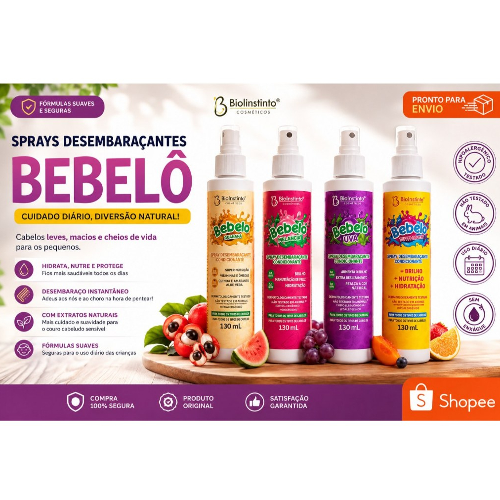 Desembaraçante Protetor Térmico Condicionante Bebeloo 130 ml - Bio Instinto — imagem 2 de 2