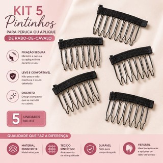 PENTES PARA CONFECÇÃO DE PERUCA PINTINHO PARA SEGURAR RABO-DE-CAVALO
