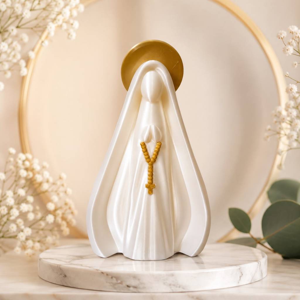 Nossa Senhora Aparecida Decorativa Impressão 3D Decoração Religiosa