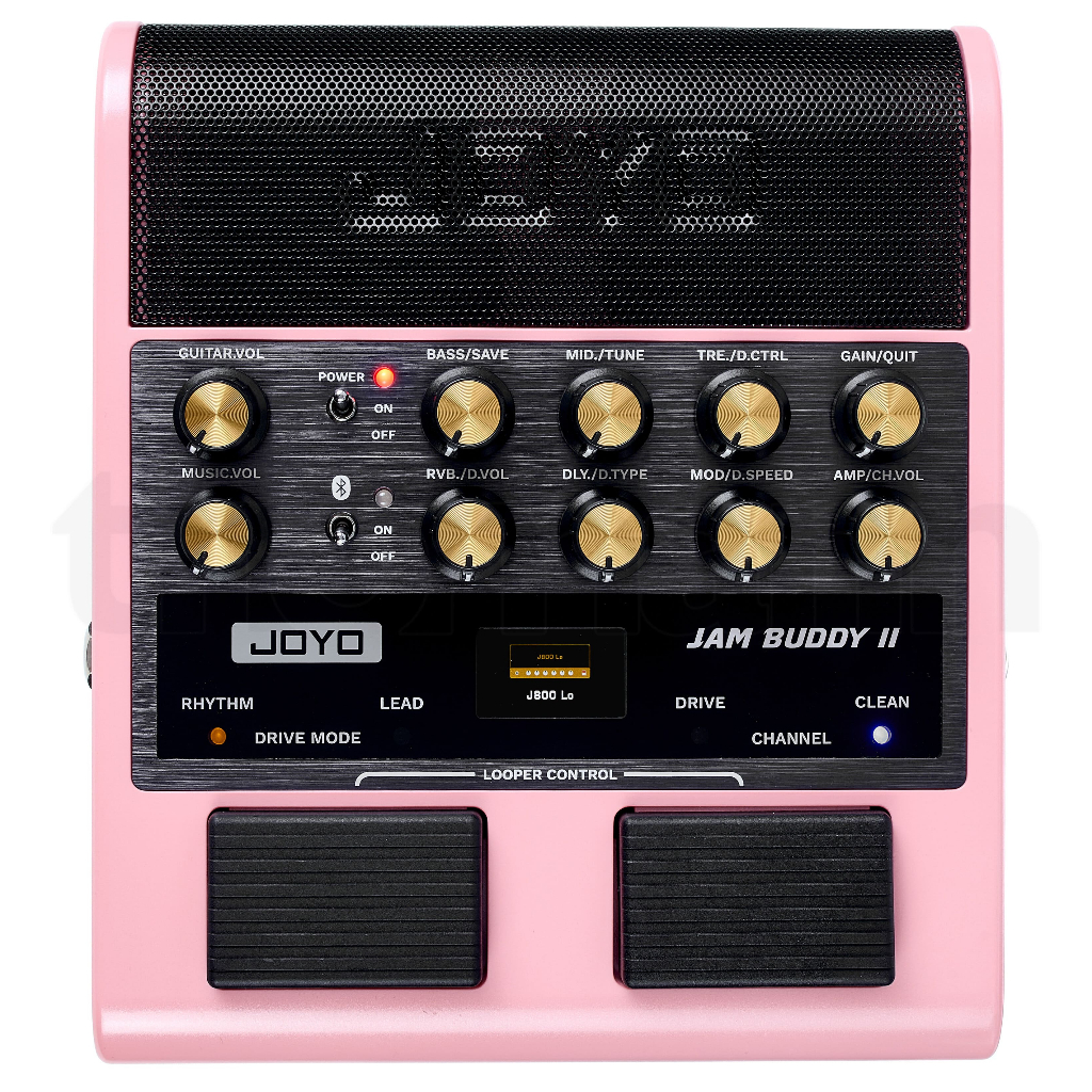 Joyo Jam Buddy II Mini Amplificador Portatil Pedaleira Guitarra Violão Laranja Rosa