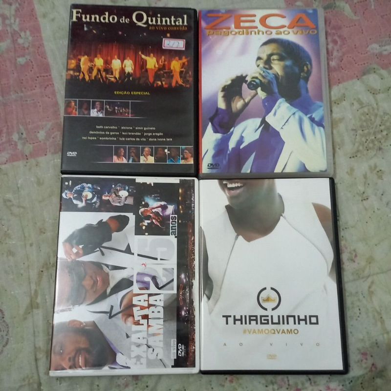 4 Dvds - Fundo de Quintal, Zeca Pagodinho, Exaltasamba e Thiaguinho. Samba e Pagode. Originais.