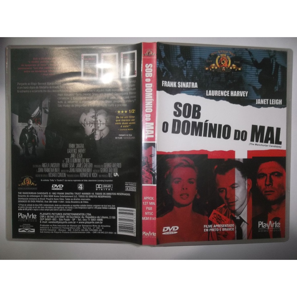 dvd sob o domínio do mal frank sinatra