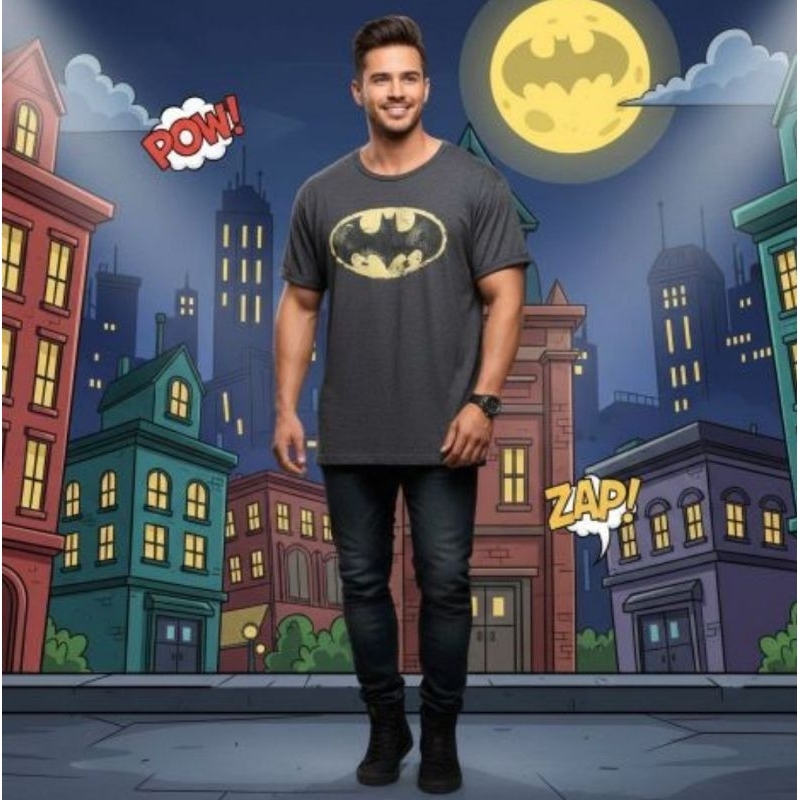 Camiseta Batman Logo Clássico DC Comics - Tam GG