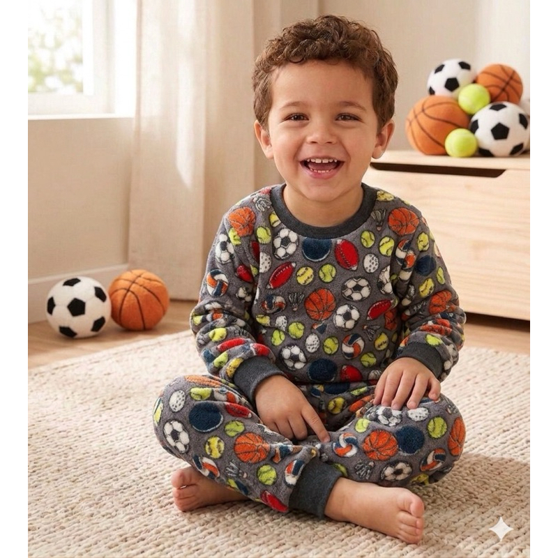 Conjunto Fleece Pijama Infantil Peludinho Quentinho Roupa De Frio Inverno Estampado 1 ao 8 Anos
