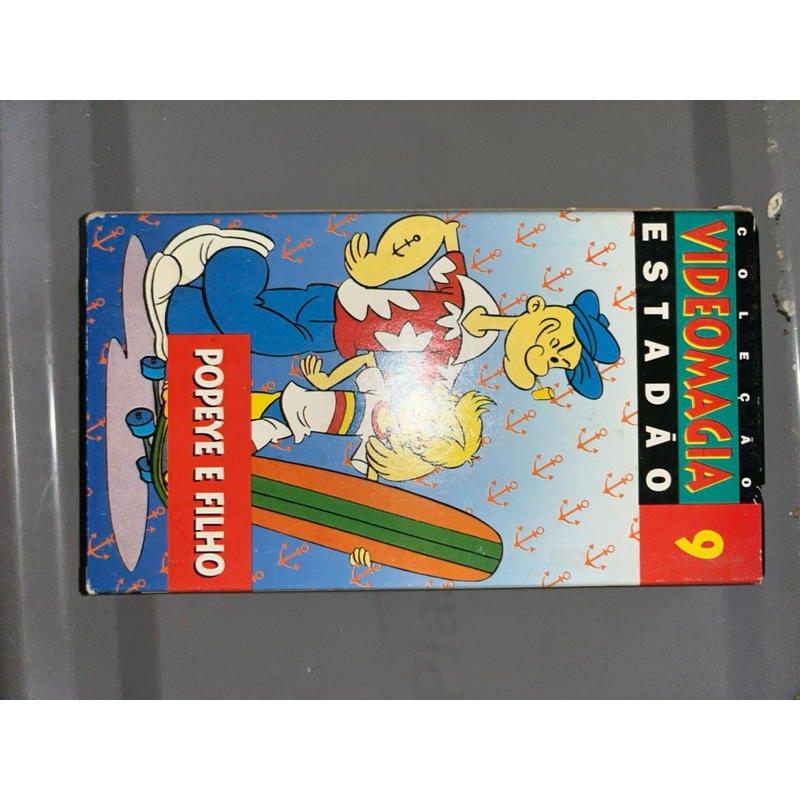 Fita Cassete Vhs Filme Popeye e Filho Video Magia Estadão Numero 9! Original