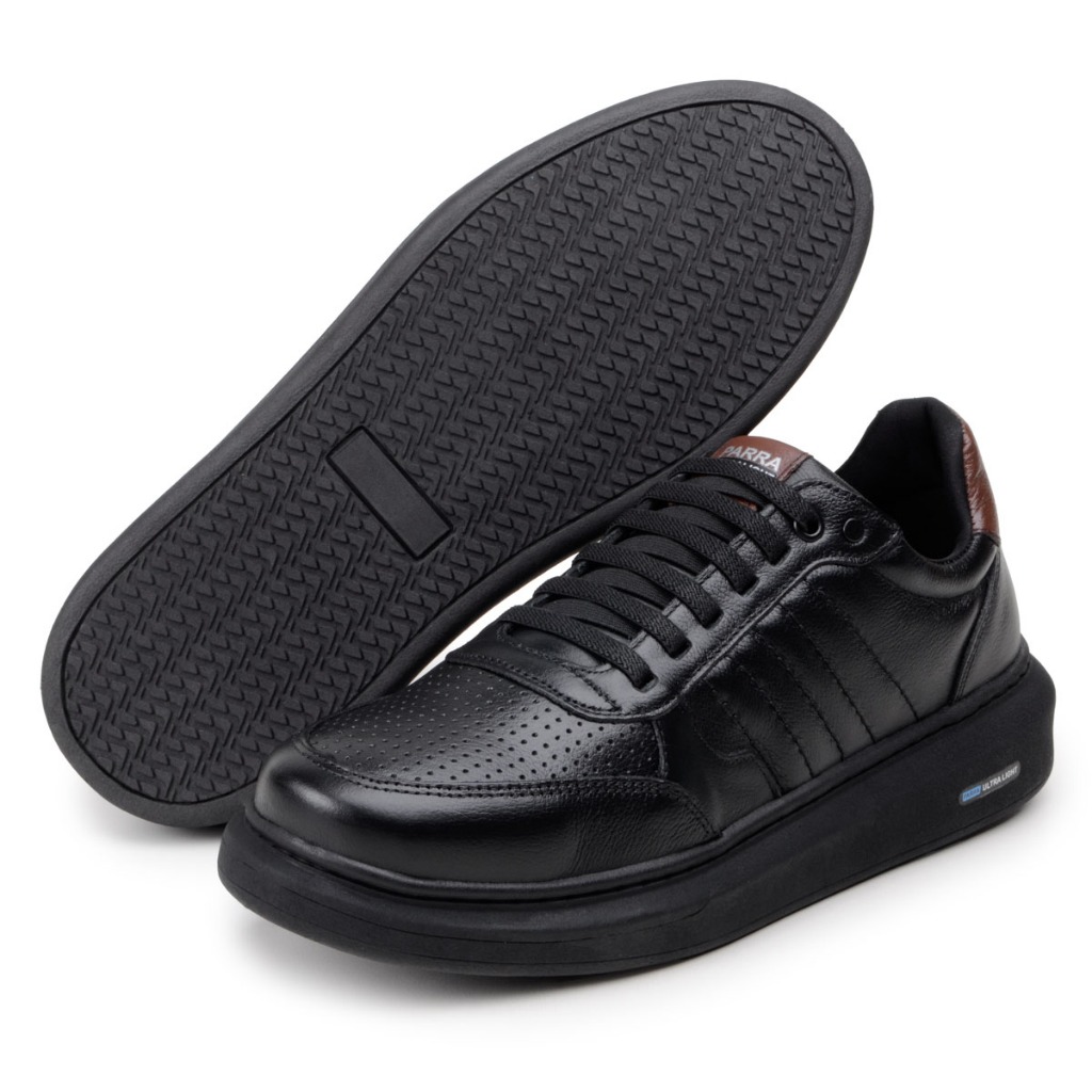 Sapatenis Casual Masculino Tênis Couro Confortável