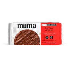 Baggio Café Muma Snacks Biscoito de Arroz Chocolate ao Leite 60g - Pacote com 4 Biscoitos