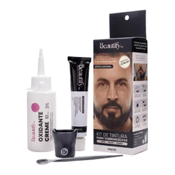 Tintura Barba E Bigode Preto Beautify Pro Cobertura Efeito Natural 10g