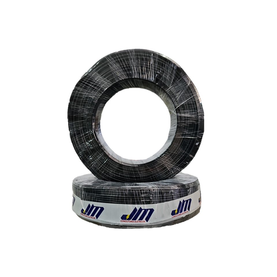 Cabo Paralelo 2x2,5mm (2 vias) Rolo com 100m - Cor Branco ou Preto