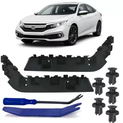 Par Guia Garra Suporte Parachoque Dianteiro Para Honda Civic G10 2017 até 2020 Todos