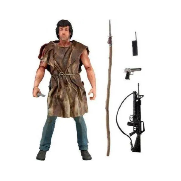 Rambo Action Figure First Blood Survival neca sobrevivente programado p/ matar bloody sylvester stallone militar soldado