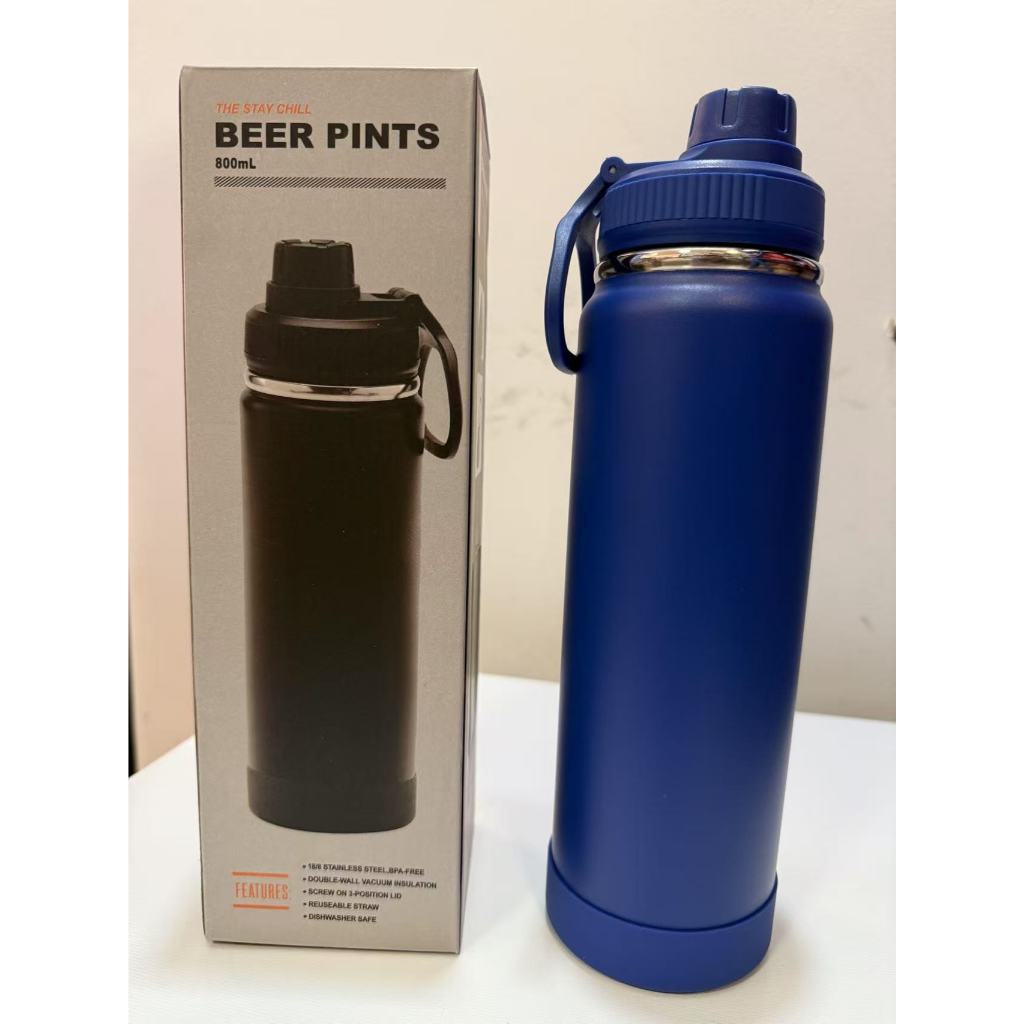 Garrafa Térmica Aço Inox 800ml Modelos Sortidos ST3712