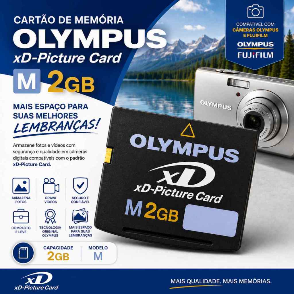 Cartão de Memória xD-Picture Card para camera digital Olympus 2gb