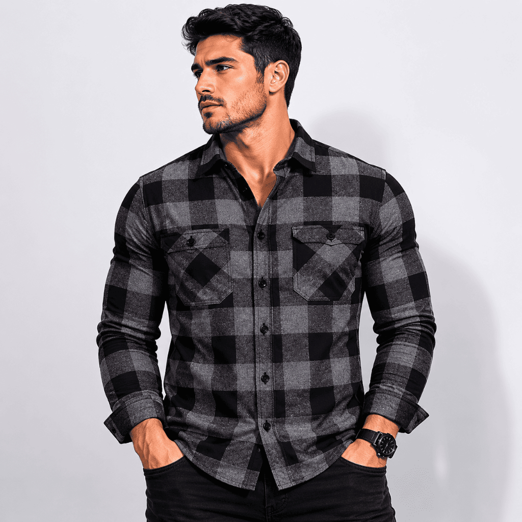 Camisa Xadrez Masculina Manga Longa Festa Junina Rodeio Flanelada Grossa- ENVIO IMEDIATO