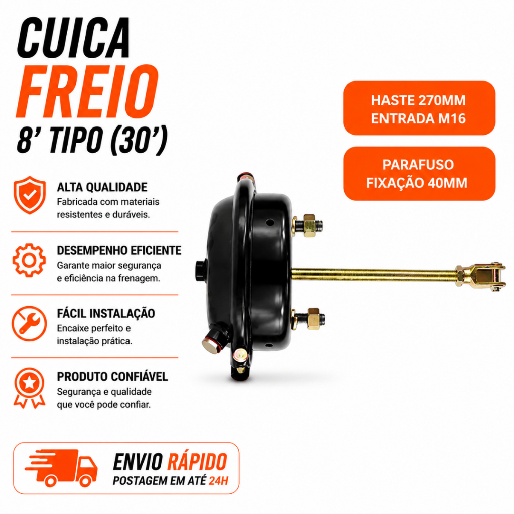 Cuica Freio 8' Tipo (30') Carretas Facchini Randon Semirreboque