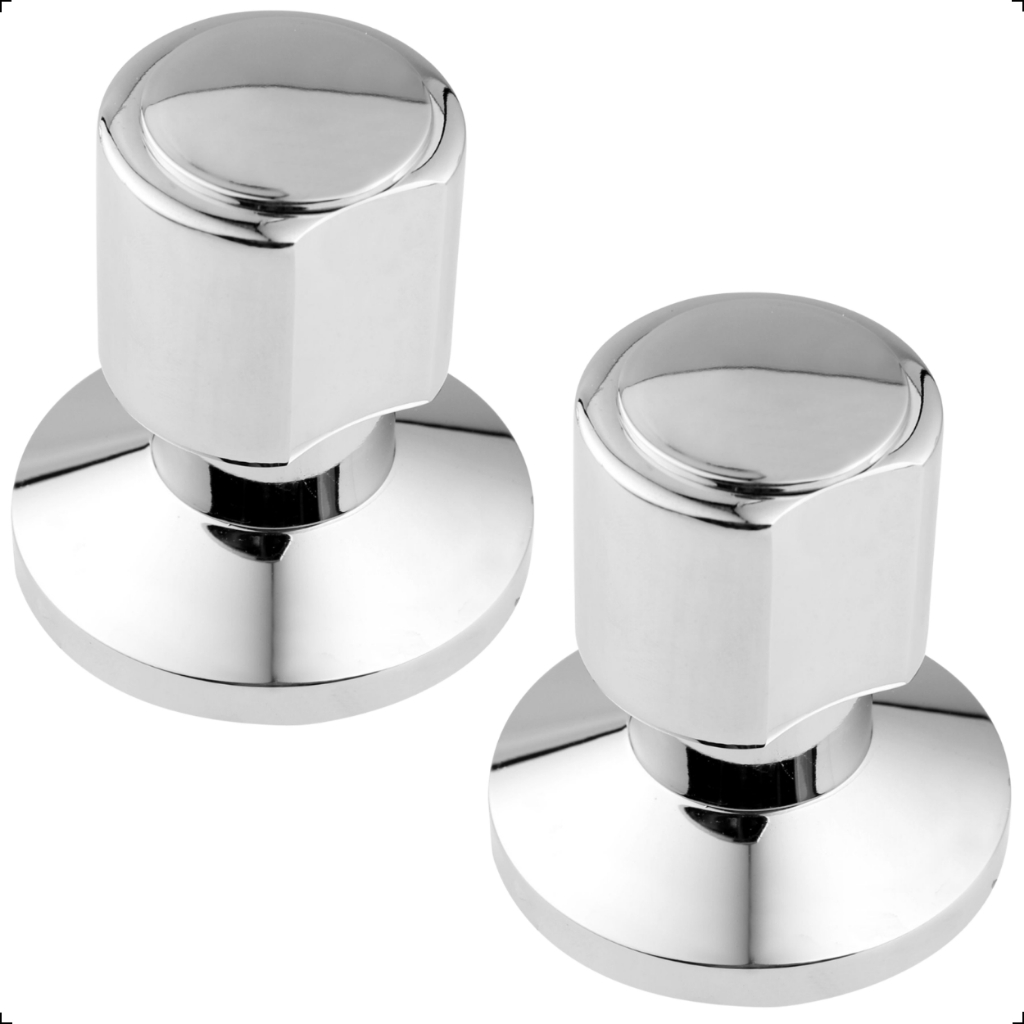 Acabamento Registro Base Deca Padrão 16 Estrias Gaveta ou Pressão Chuveiro 1/2 ou 3/4 Metal Redondo