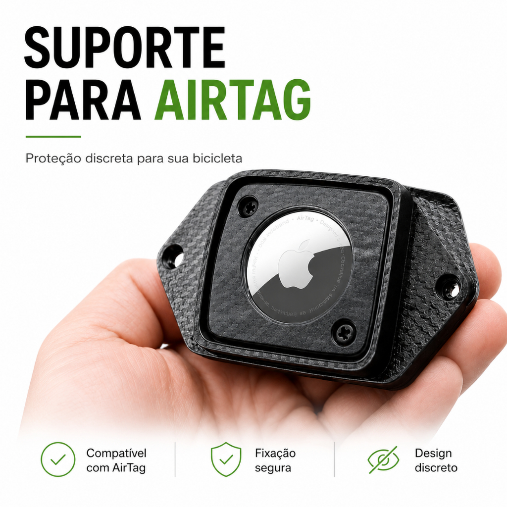 Suporte Para AirTag Bicicleta Anti Furto Discreto Rastreador Bike Compatível iPhone Apple Segurança Bike