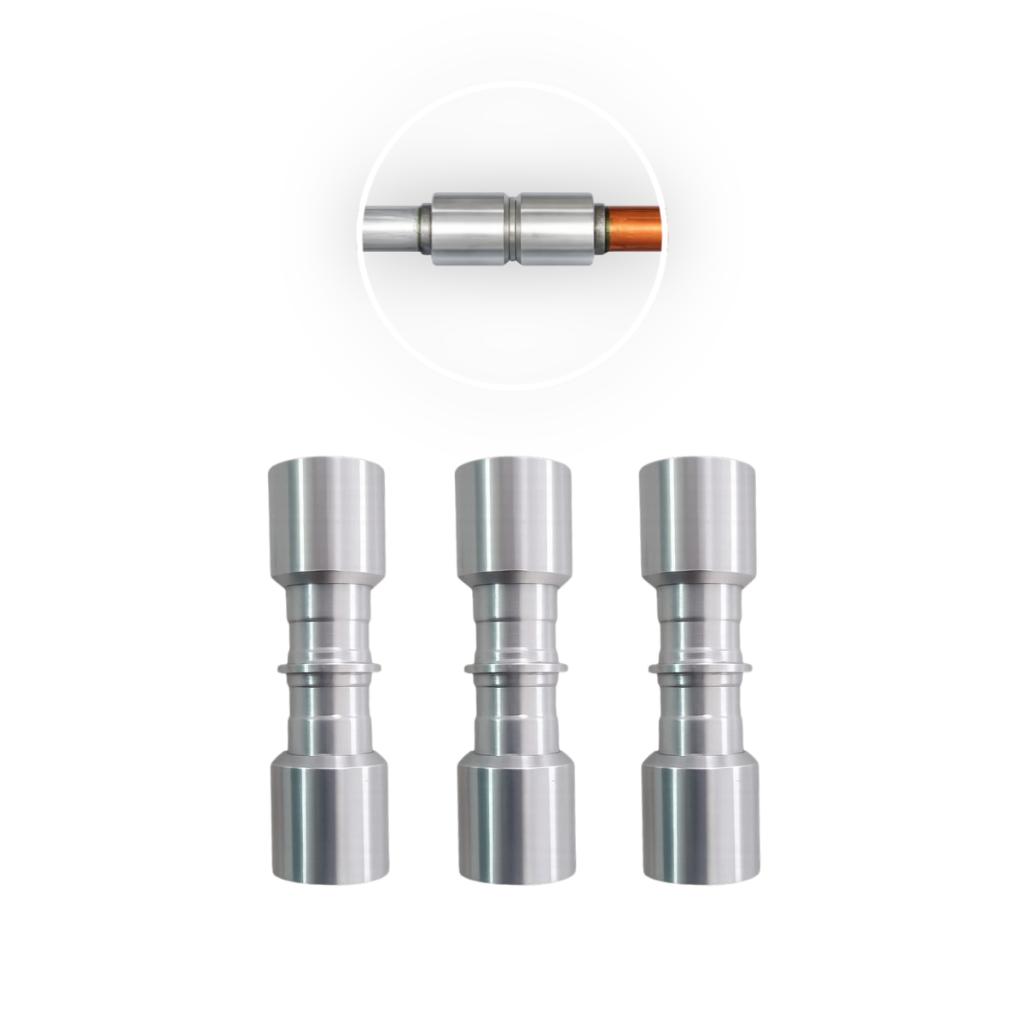 Kit 3 Unidades - Junta União Lokring 5/16 (8mm) x 5/16 (8mm) Alumínio (Refrigeração e Ar-Condicionado)