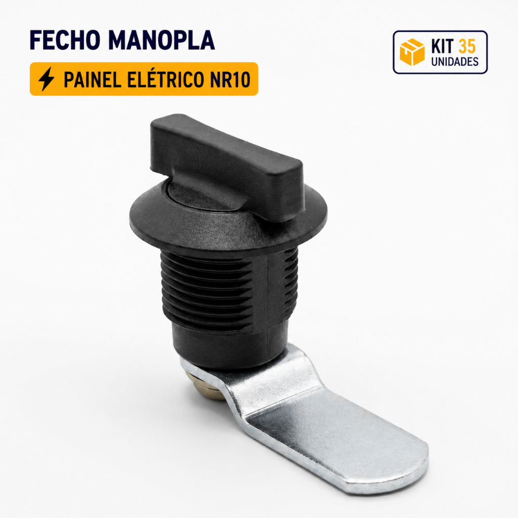 Fecho Manopla Para Painel Elétrico Quadro Comando Kit 35