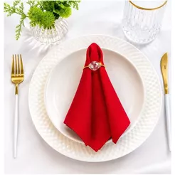 Kit Guardanapo Tecido Oxford 35x35 Natal Mesa Posta Ceia Jantar Casamento Buffet