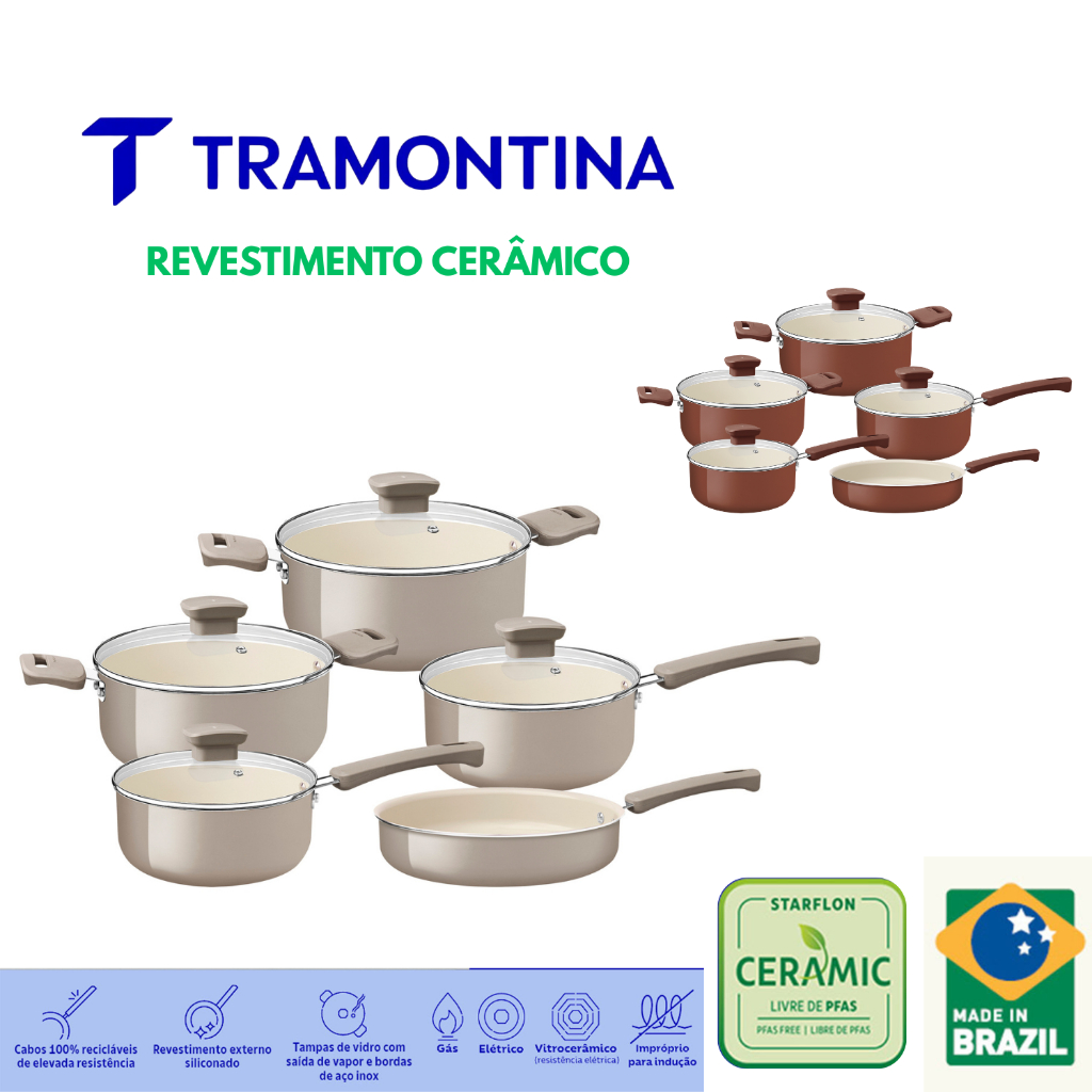 Jogo de Panelas 5 Peças Ceramic Veronese Tramontina