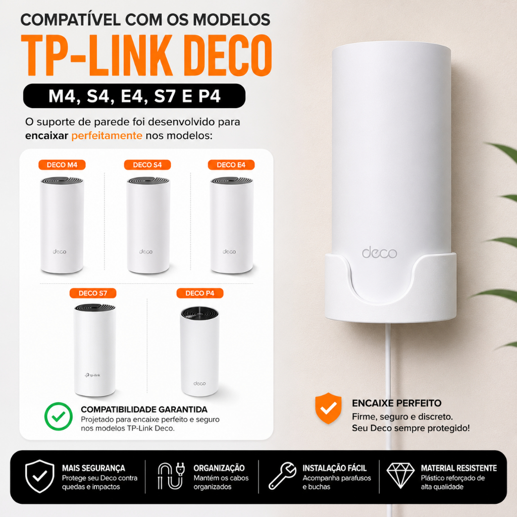 Suporte de Parede TP-Link Deco Compatível M4 S4 E4 S7 P4