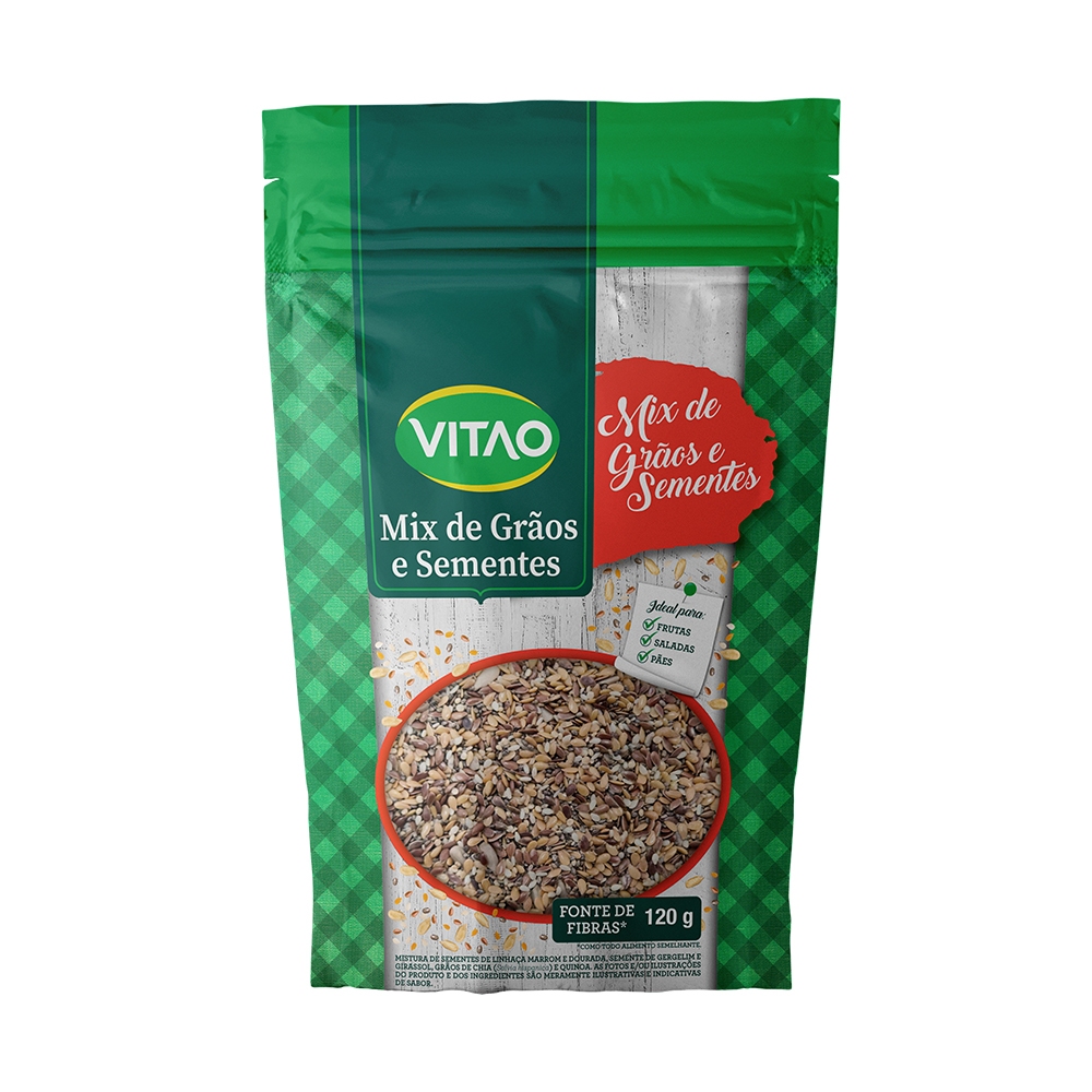 Imagem Mix de Grãos e Sementes Sem Glúten Vitao 120 g