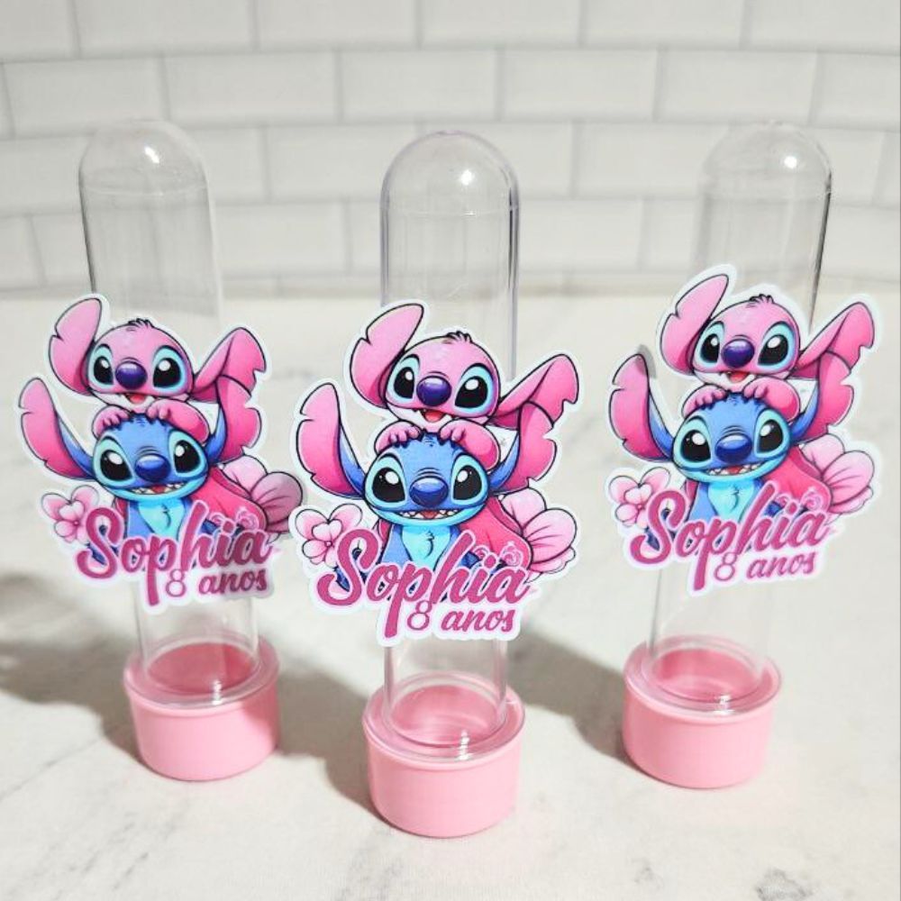 20 Apliques Lilo Stich para Tubete Festa Infantil Personalizada Decoração Aniversário Lembrancinha Envio Rápido