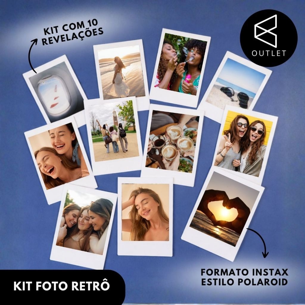 Kit 10 fotos Retrô - Papel fotográfico Fujifilm/ Instagramáveis/ Aesthetic