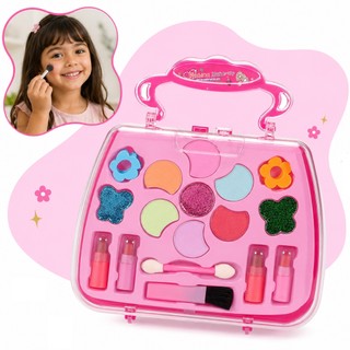 Kit Maquiagem Infantil Menina Estojo Completo Lavavel Brinquedo Beleza Criança Presente K…