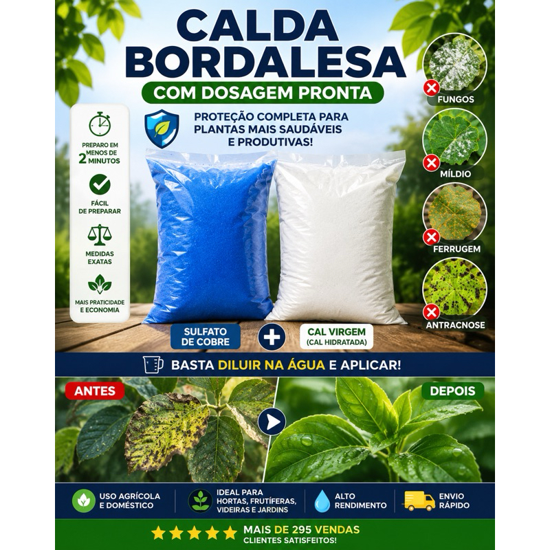 Calda bodolesa 🛡️ Proteja suas plantas contra fungos e doenças | produto pronto para preparar.