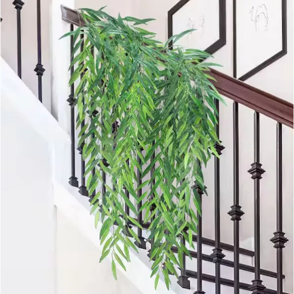 kit 2/4 Planta Artificial Decorativa Salgueiro Chorão De Folhagem Pendurada Pendentes para sala 80cm