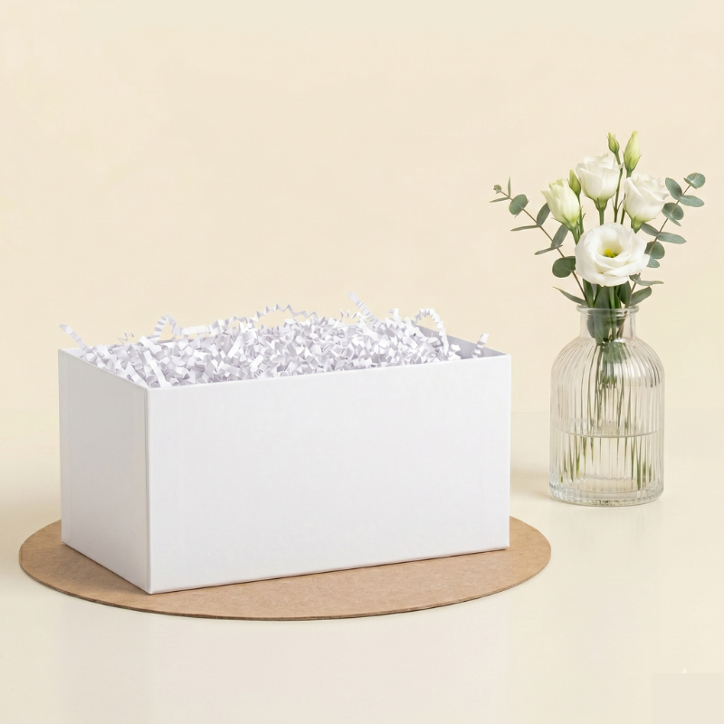 Cachepot Quadrado Duplo Para Flores, Cestas e Presentes Branco (05 unidades)