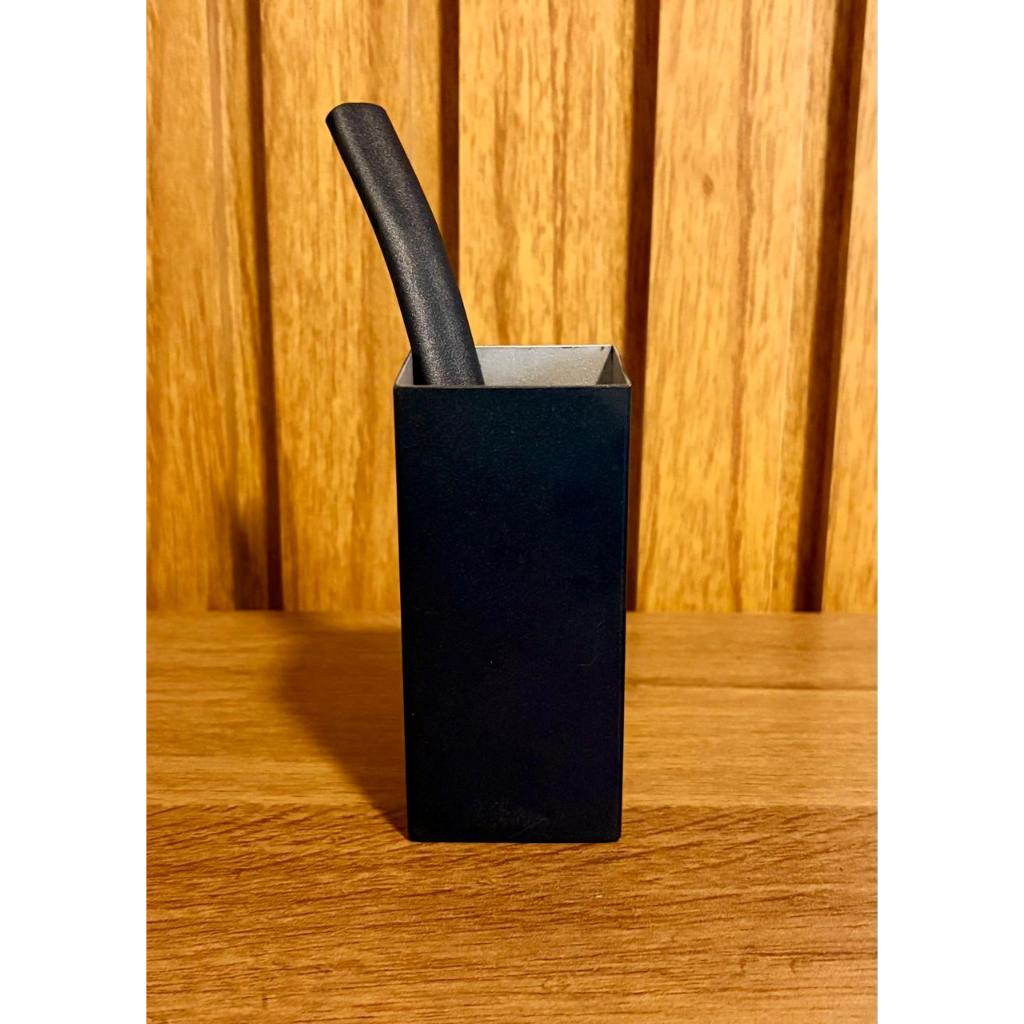 Kit Tereré Copo Cuia Premium Quadrado com Bomba Inox + Escovinha de Limpeza