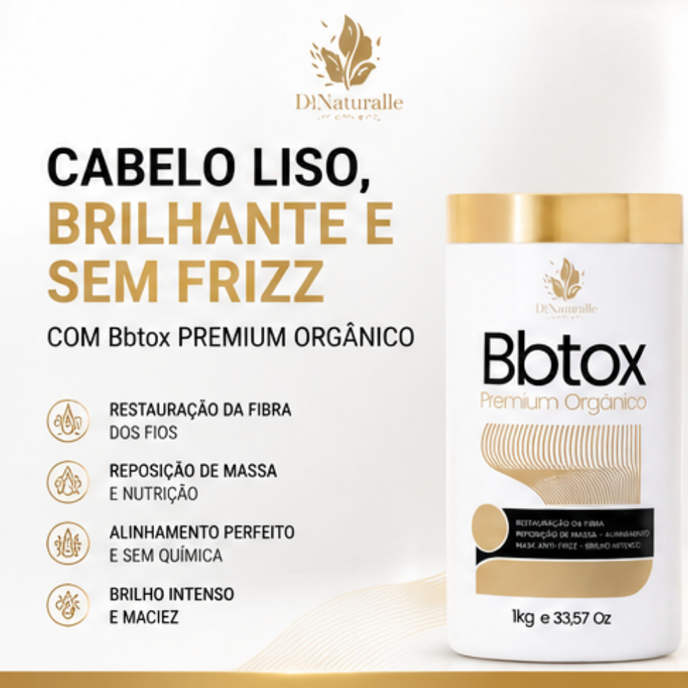 Botox Capilar Orgânico Dinaturalle Profissional Original 1000kg