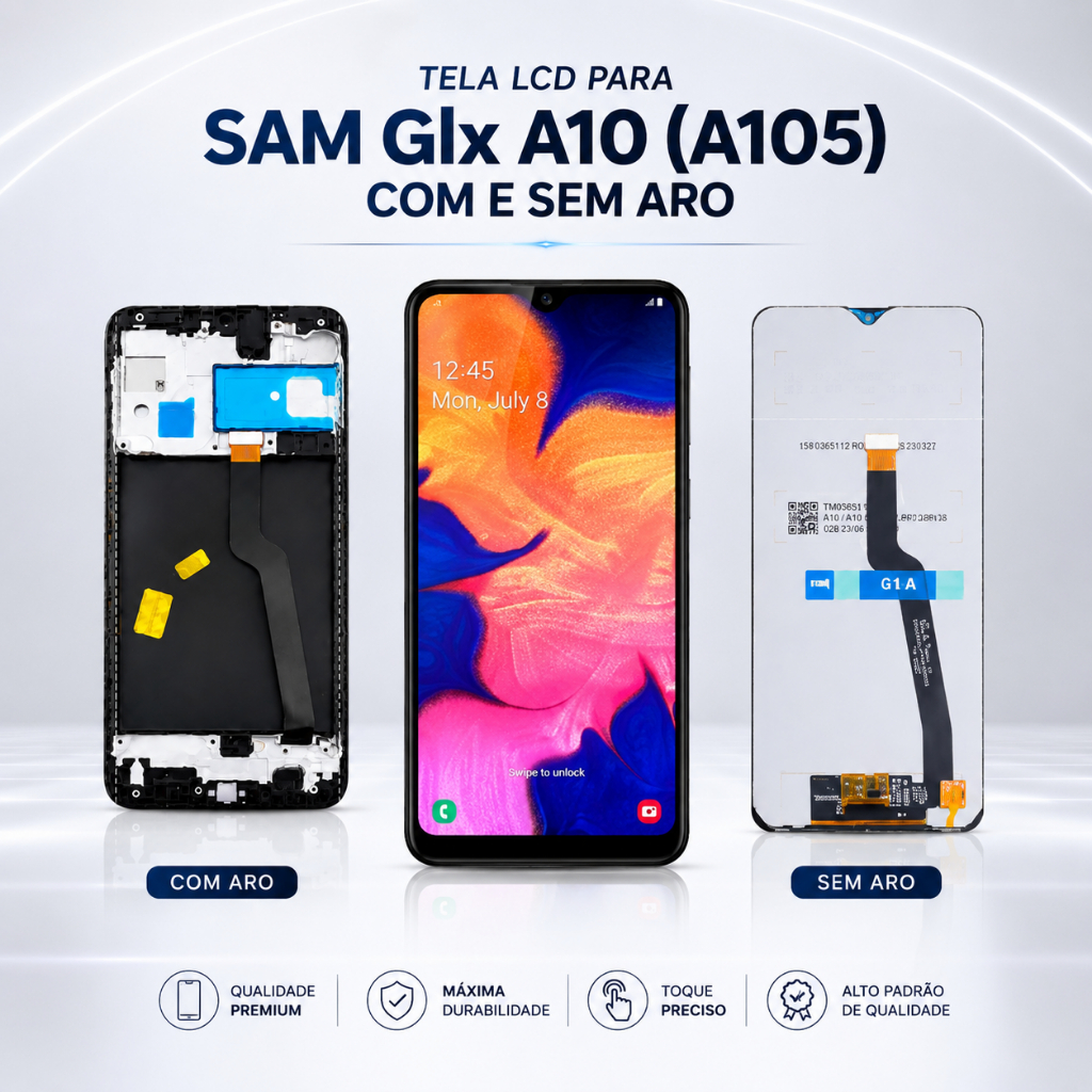 Tela Frontal Display Touch LCD Universal para Sam Galaxy A10 / A105