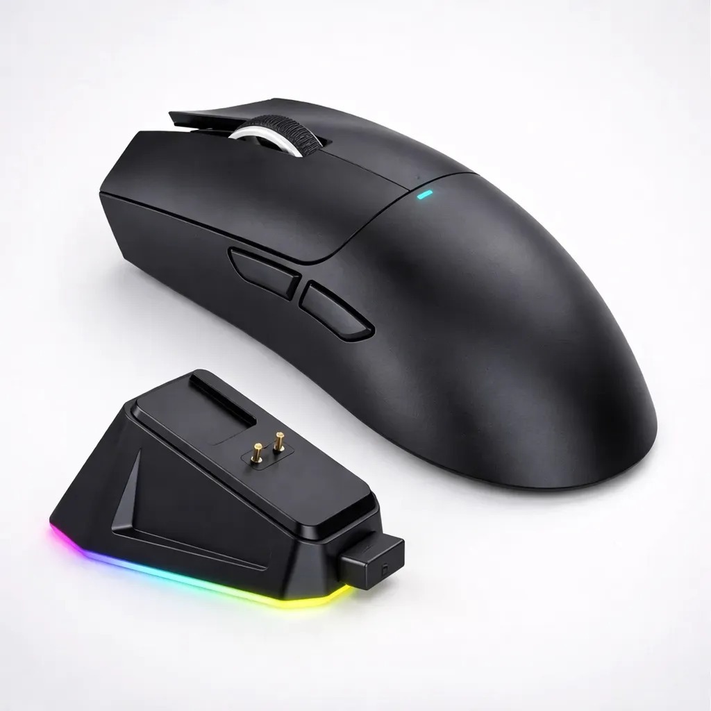 Mouse Gamer Sem Fio Rgb Bluetooth Recarregável 22.000 Dpi Carregamento Magnético Ultraleve RGB