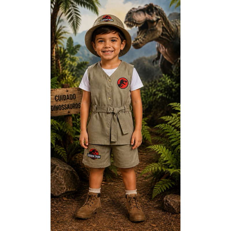 Fantasia Jurassic Park luxo aniversário festa conjunto