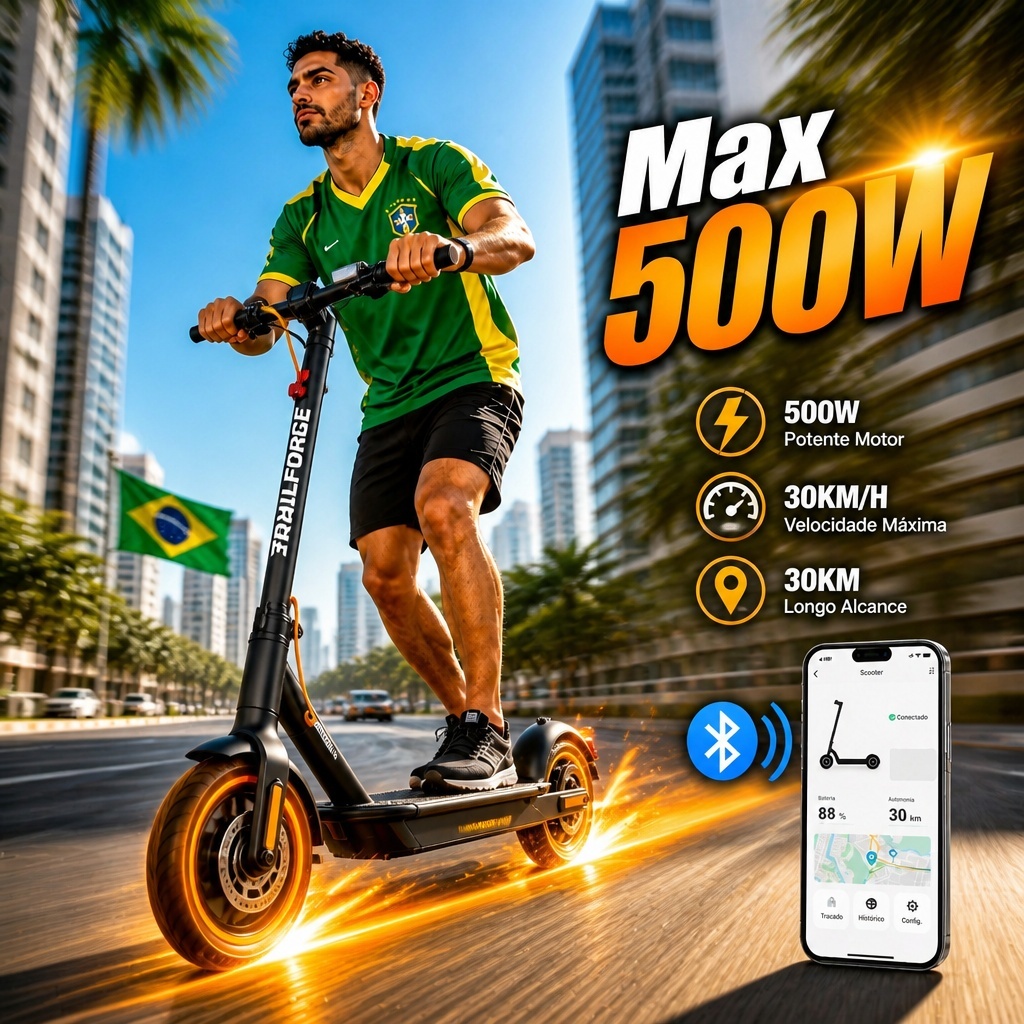 Patinete Elétrico 120kg 500W 35km/h Profissional Patinete Elétrico Scooter Para Adultos