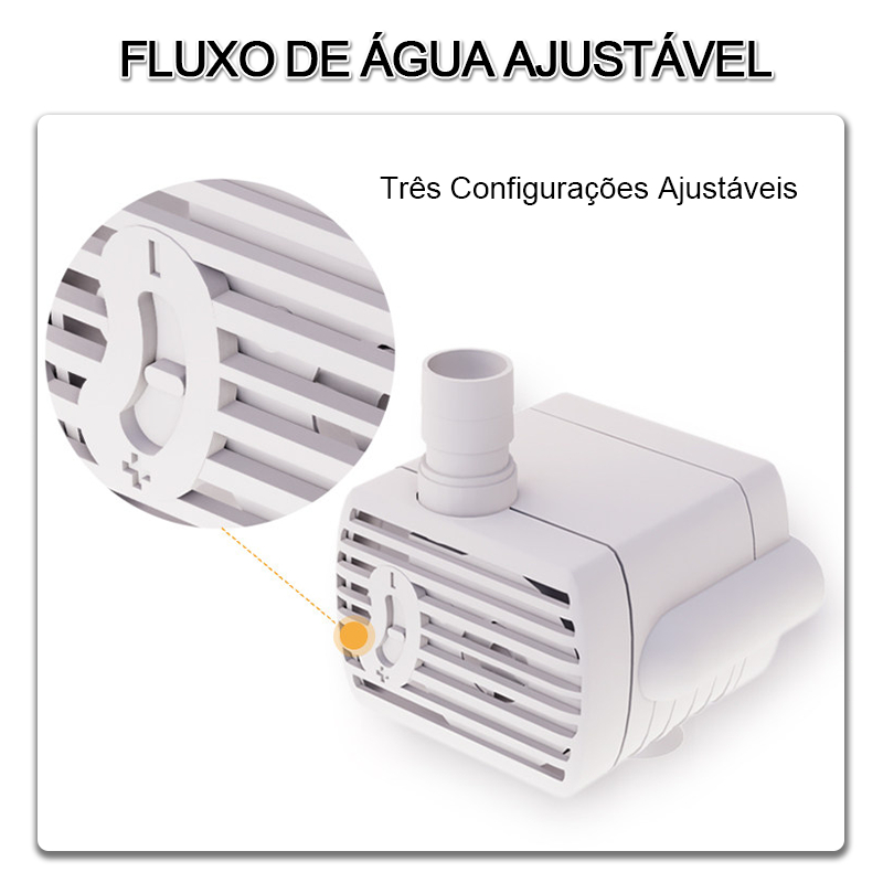 Detalhes do Mudo Bomba Submersa Bombinha Motor Para Aquário Fonte Água Bebedouro Pet 180L/H Bivolt