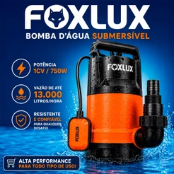 Bomba Submersivel Agua Suja Sapo 220v Bomba Submersivel 1CV Bomba Tipo Sapo Foxlux