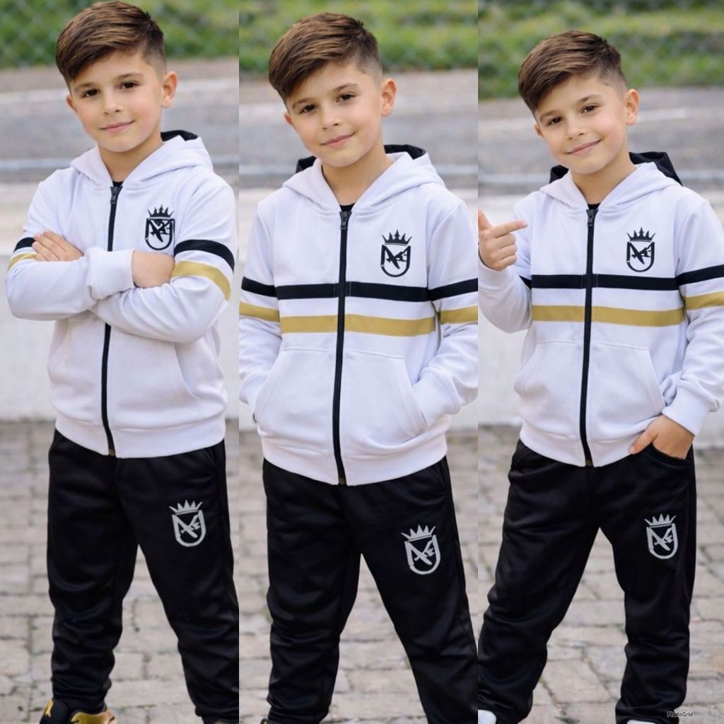 Detalhes do Conjunto Masculino Infantil Roupa De Inverno Calça e Casaco Chimpa Peluciado