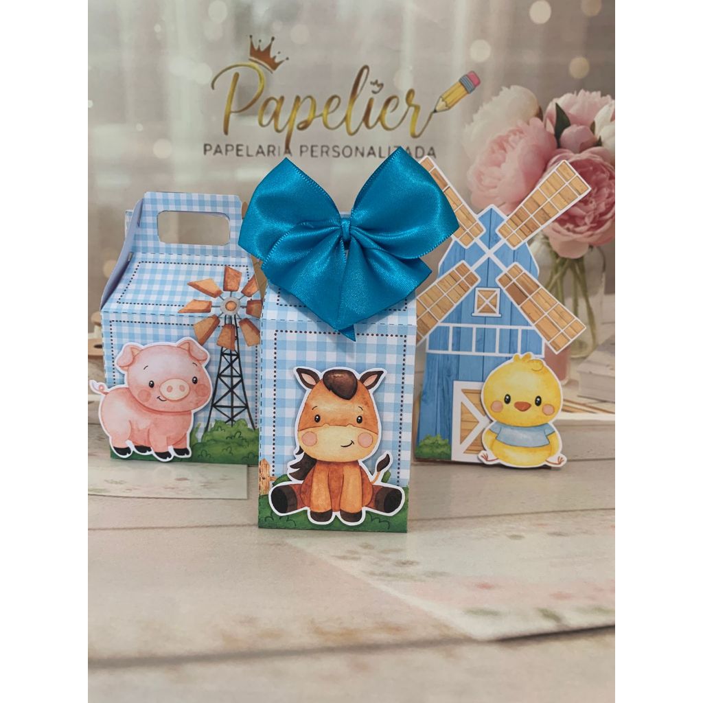 Kit Festa Fazendinha Fofa | Caixinhas Personalizadas | Lembrancinhas Personalizadas | Aniversário