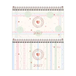 Agenda Espiral de Bolso 2027 Soho Tom Pastel 8,9 x 16,7 cm 64 Folhas - Tilibra