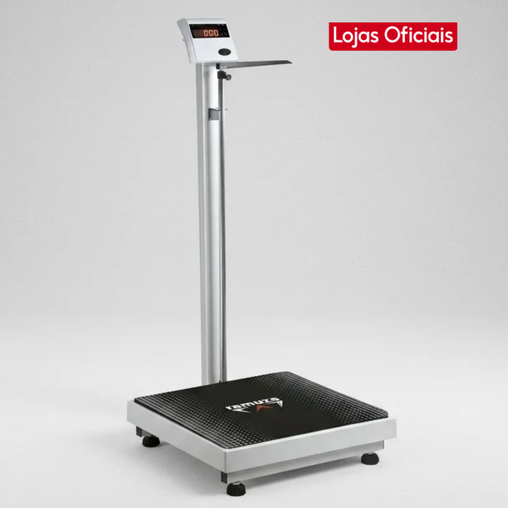 Balança Antropométrica Ramuza 200kg Academia Clínica Hospitalar Inmetro 4001