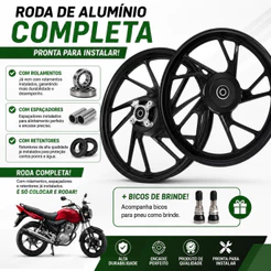 Roda Liga Leve Fan 125 2009 Em Diante Pe Galinha Preta