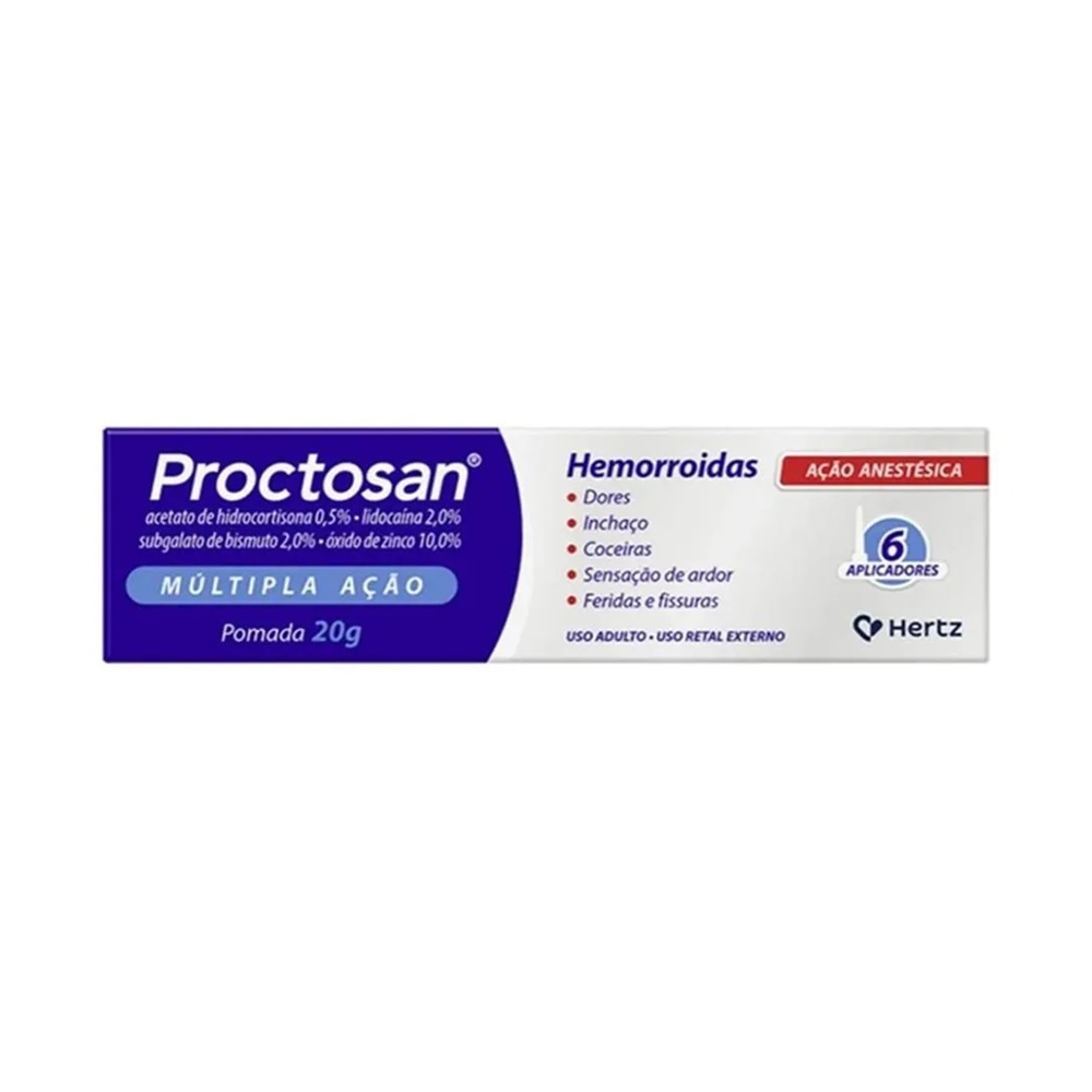 Proctosan Pomada Múltipla Ação 20g - Alívio Rápido e Redução de Inchaço
