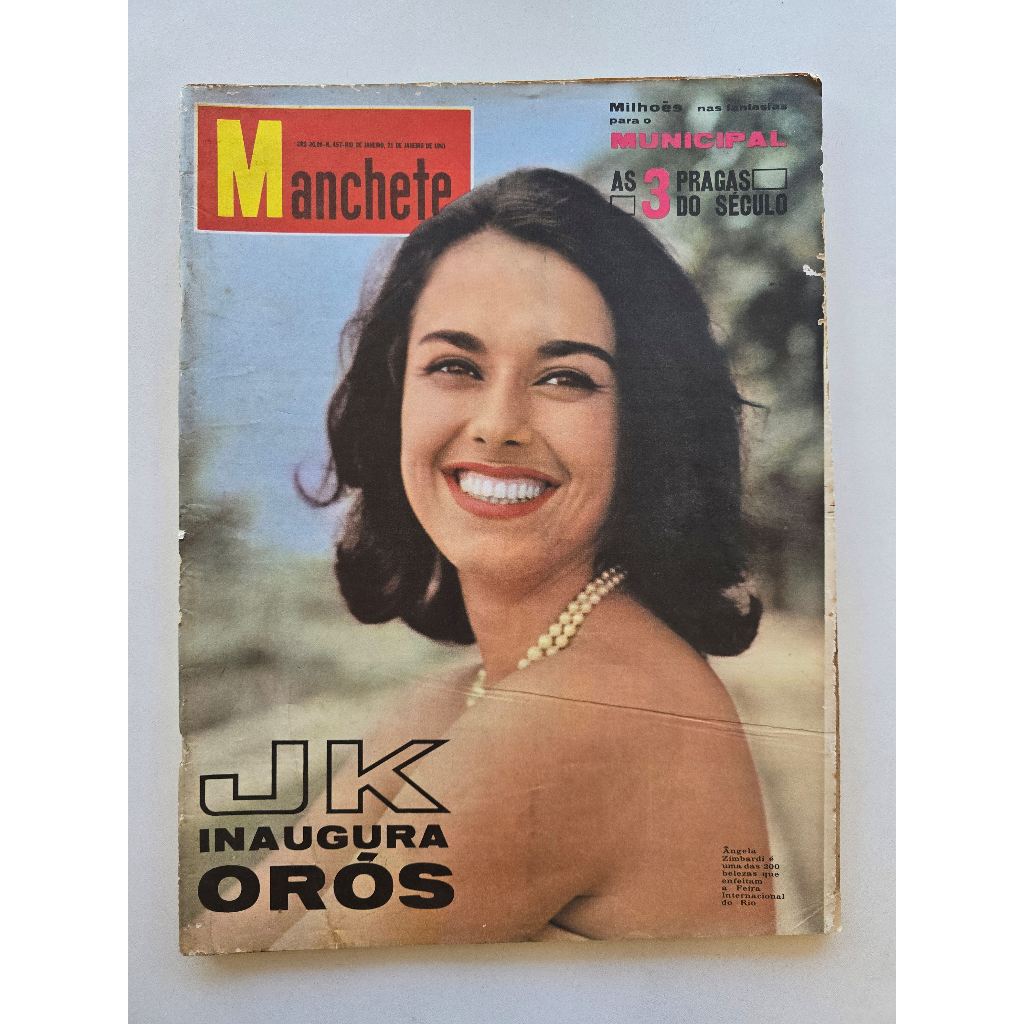 Revista Manchete Nº 457 - Jan/1961 - Bibi Ferreira / Fidel Castro Cuba / Juscelino Kubitschek