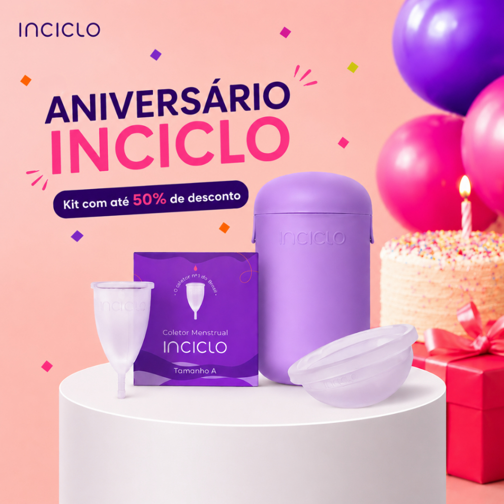 Kit Coletor e Disco Menstrual com Esterilizador