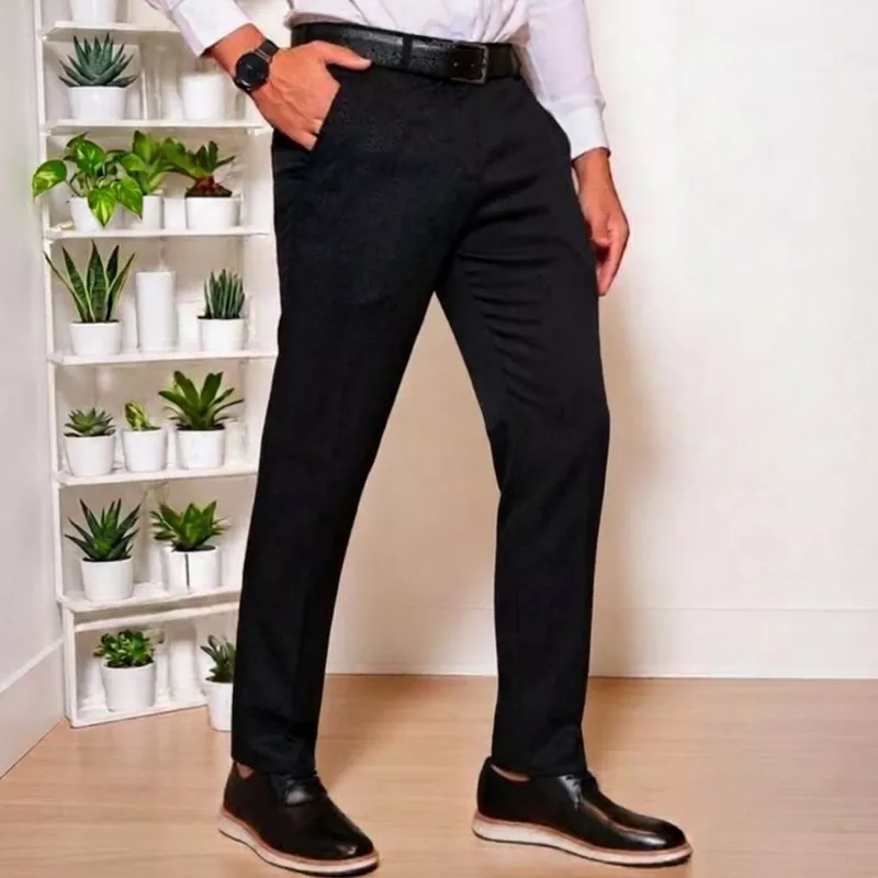 Calça Social Masculina Microfibra Gabardine Premium Slim Fit Alfaiataria Confortável Advogado Igreja